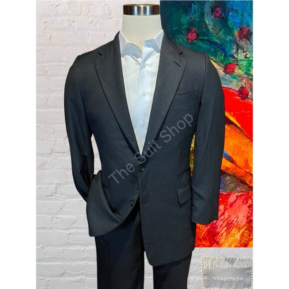 Hickey Freeman Other - Ing Loro Piana Hickey Freeman 41R 34x29 Solid Gray Tasmanian Super 130s Suit